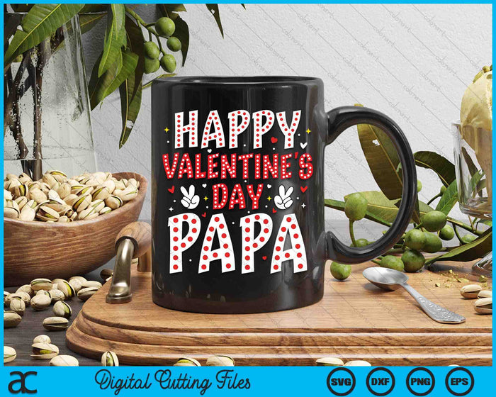 Happy Valentines Day Papa Heart Love Valentine SVG PNG Digital Printable Files