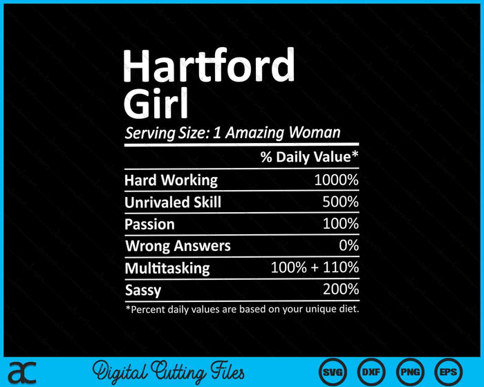 Hartford Girl CT Connecticut Funny City Home Roots SVG PNG Digital Cutting Files