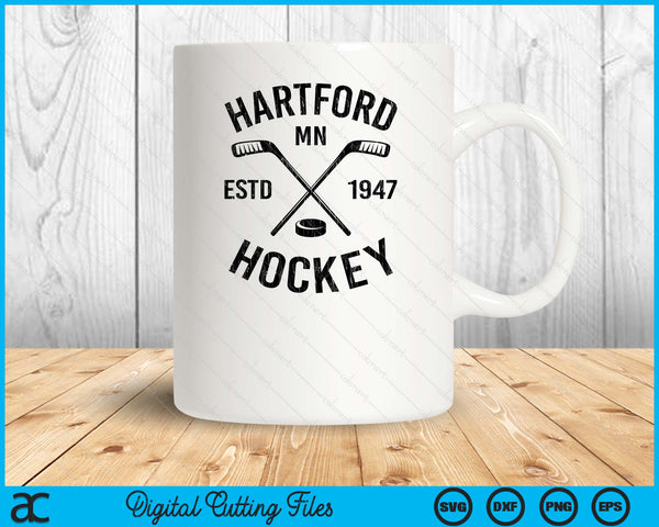 Hartford Minnesota Ice Hockey Sticks Vintage Gift SVG PNG Digital Cutting Files
