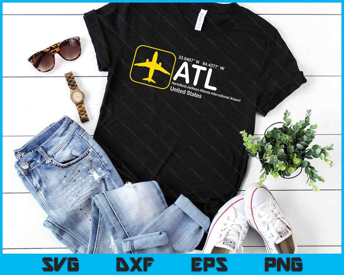 Hartsfield–Jackson Atlanta International Airport (ATL) SVG PNG Digital Printable Files