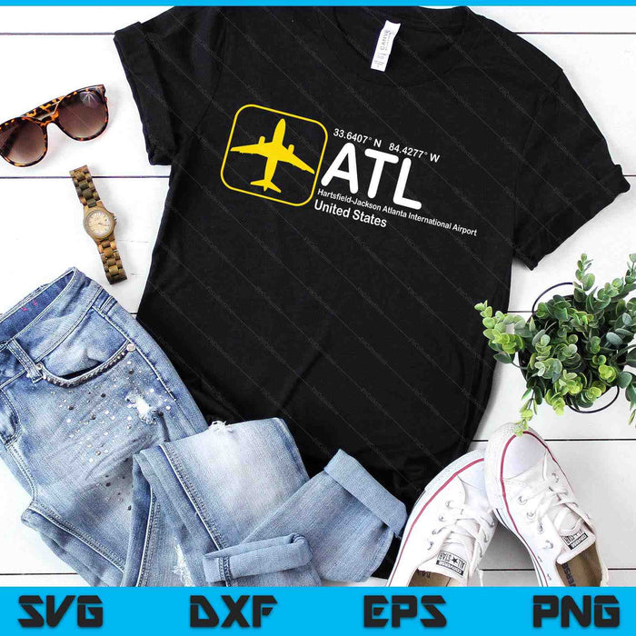 Hartsfield–Jackson Atlanta International Airport (ATL) SVG PNG Digital Printable Files