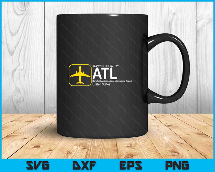 Hartsfield–Jackson Atlanta International Airport (ATL) SVG PNG Digital Printable Files