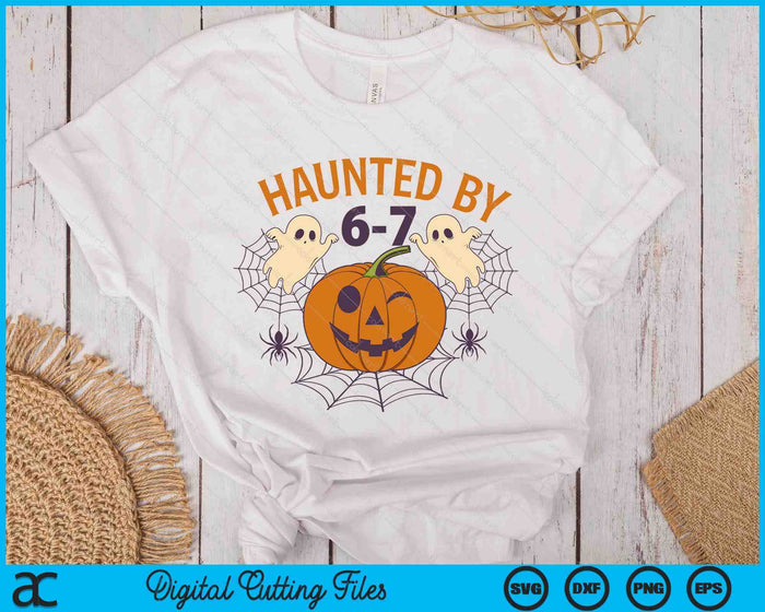 Haunted by 6-7 Retro Halloween 67 Ghost Pumpkin SVG PNG Digital Printable Files
