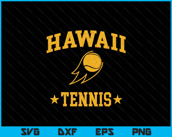 Hawaii rapids tennis vintage gameday retro tennis lover SVG cut file