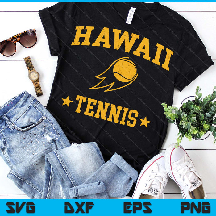 Hawaii Rapids Tennis Vintage Gameday Retro Tennis Lover SVG PNG Digital Printable Files