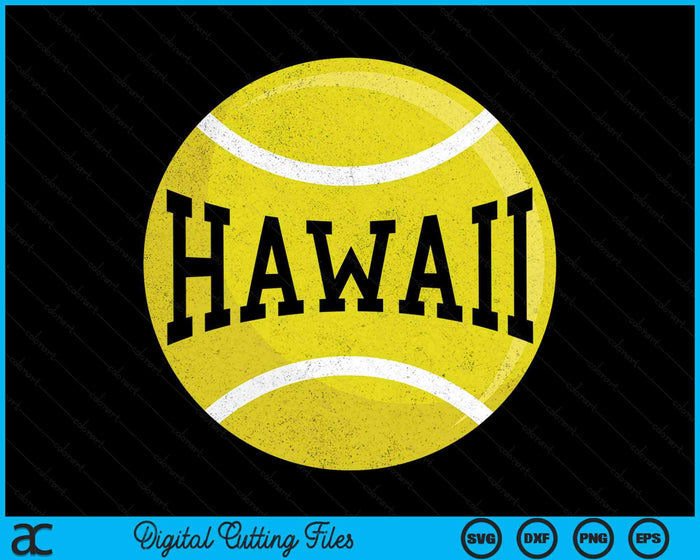 Hawaii Tennis Fan SVG PNG Digital Cutting Files