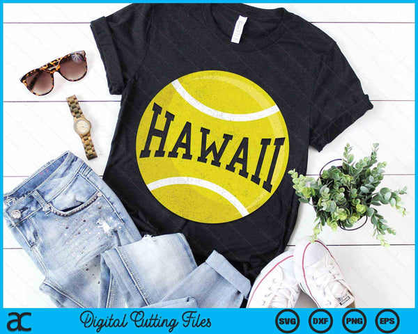 Hawaii Tennis Fan SVG PNG Digital Cutting Files