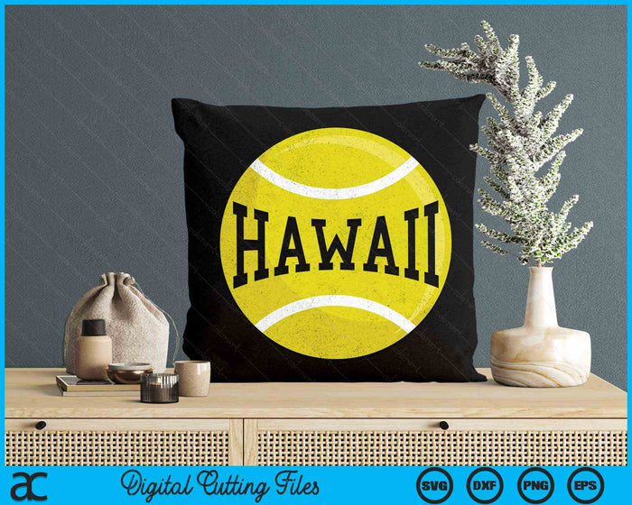 Hawaii Tennis Fan SVG PNG Digital Cutting Files