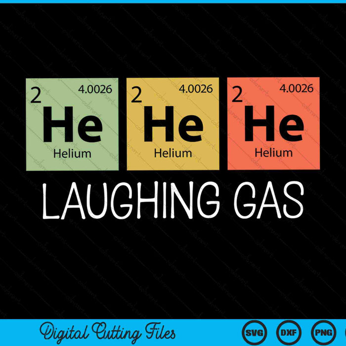 He helium laughing gas chemistry elements SVG cut file