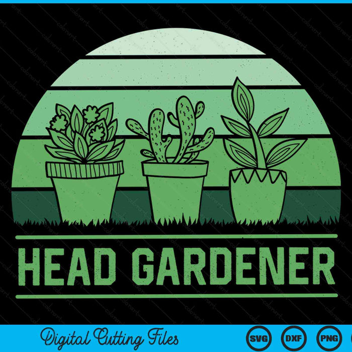 Head gardener cute gardening for gardeners SVG PNG cut file for Cricut