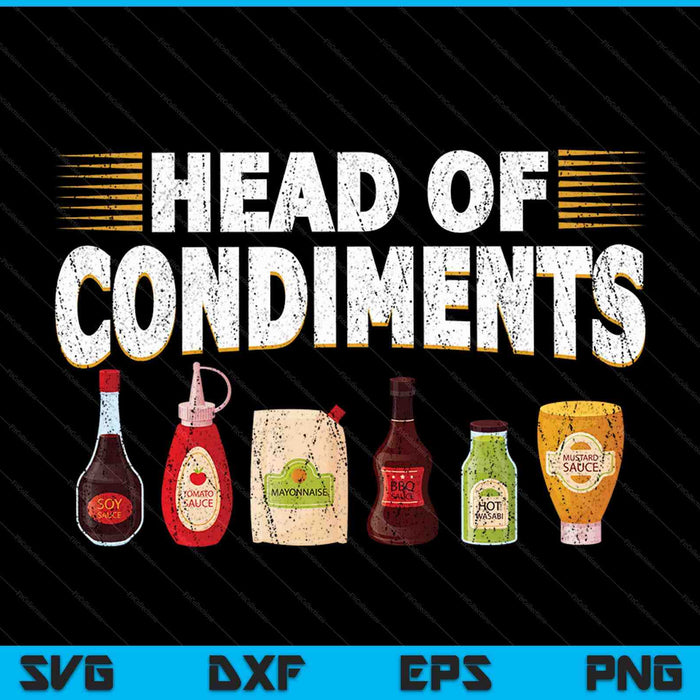Head of condiments barbecue SVG cut file