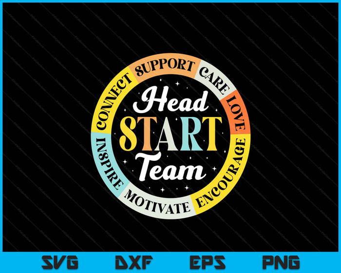 Head Start Team Homeschool Teacher Headstart Back To School SVG PNG Digital Printable Files