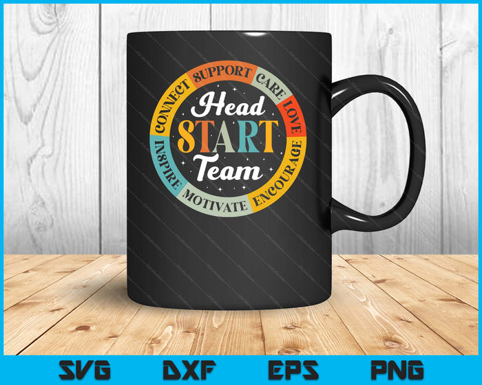 Head Start Team Homeschool Teacher Headstart Back To School SVG PNG Digital Printable Files