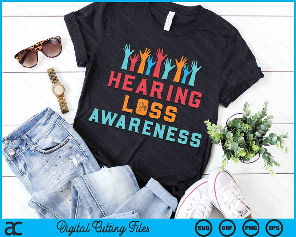 Hearing Loss Awareness Support Deaf Awareness Warrior SVG PNG Digital Cutting Files