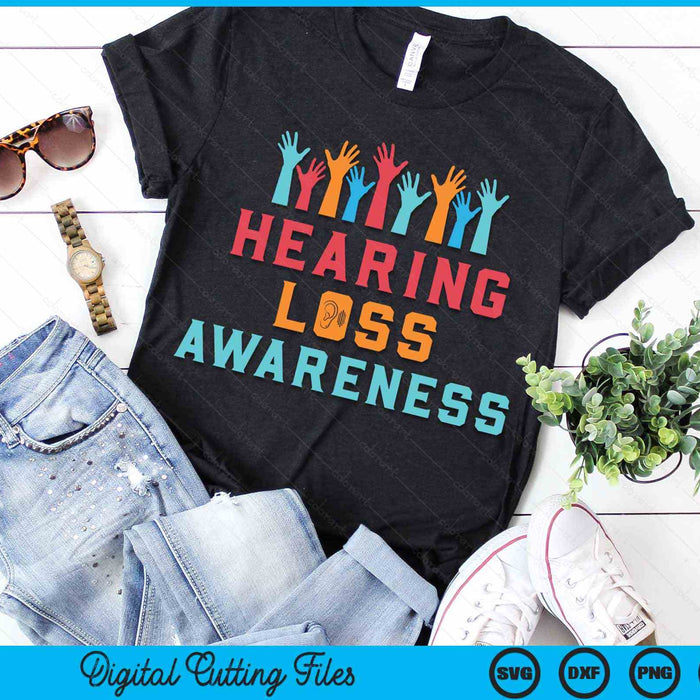 Hearing Loss Awareness Support Deaf Awareness Warrior SVG PNG Digital Cutting Files