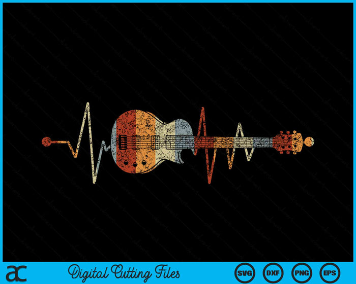 Heartbeat Guitar SVG PNG Digital Cutting File