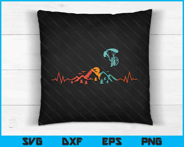 Heartbeat Paramotor PPG Paramotoring Paragliding Parachutespringen SVG PNG Digitale Snijbestanden