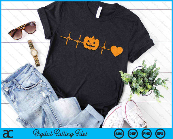 Heartbeat Pumpkin Scrub Nurse Halloween Costume RN SVG PNG Digital Cutting Files