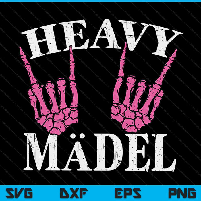 Heavy Girl Metal Fan Rocker Biker Metal Gift SVG PNG Digital Cutting Files