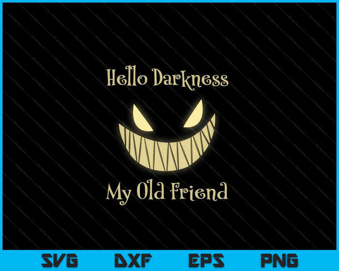 Hallo duisternis mijn oude vriend enge pompoen SVG PNG digitale snijbestanden
