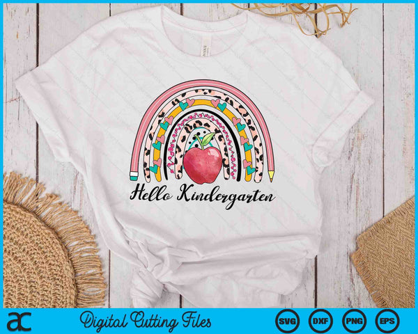 Hello Kindergarten Back to School SVG PNG Digital Printable Files