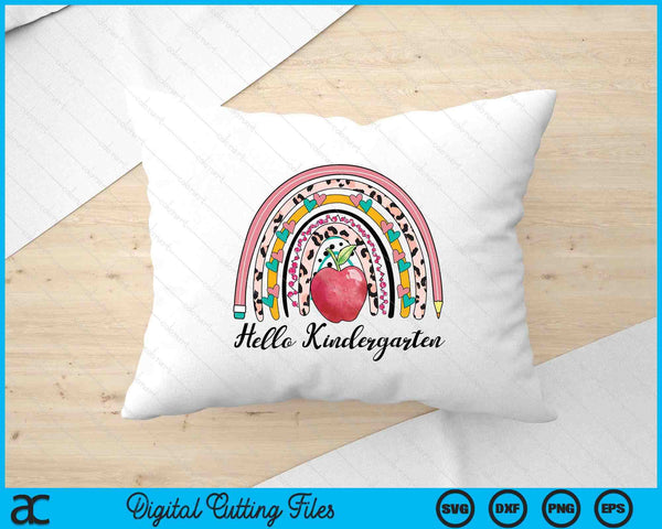 Hello Kindergarten Back to School SVG PNG Digital Printable Files