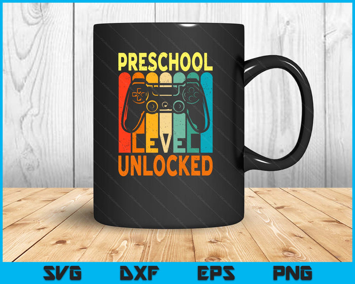 Hello Preschool Level Unlocked Video Game Back To School SVG PNG Digital Printable Files