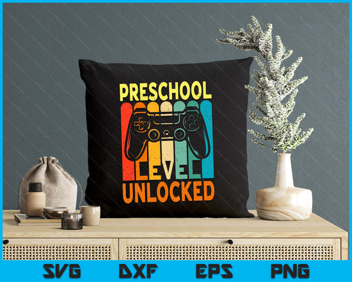 Hello Preschool Level Unlocked Video Game Back To School SVG PNG Digital Printable Files
