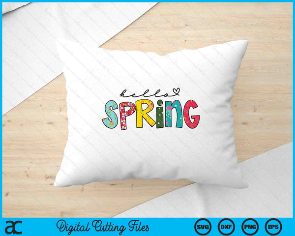 Hello Spring Flower Happy Easter Floral Mom Plant Lover SVG PNG Digital Printable Files