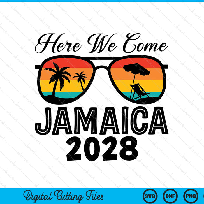 Here we come Jamaica 2028 matching family SVG cut file