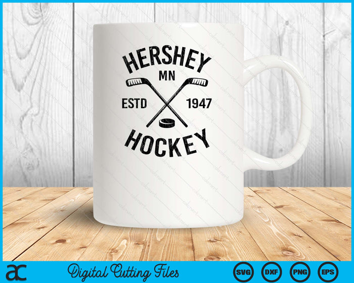 Hershey Minnesota Ice Hockey Sticks Vintage Gift SVG PNG Digital Cutting Files