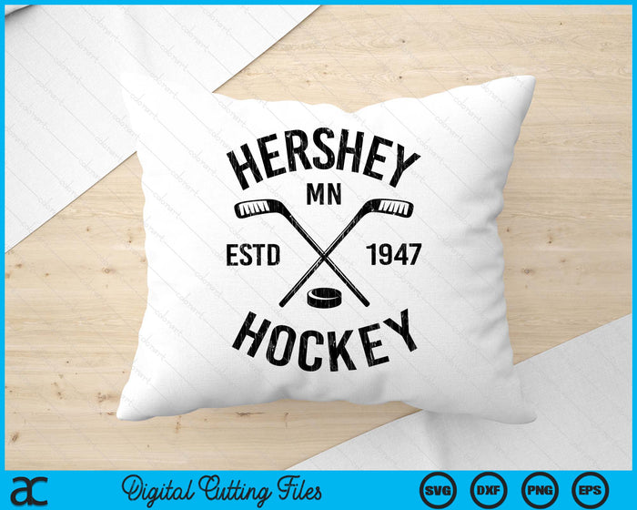 Hershey Minnesota Ice Hockey Sticks Vintage Gift SVG PNG Digital Cutting Files