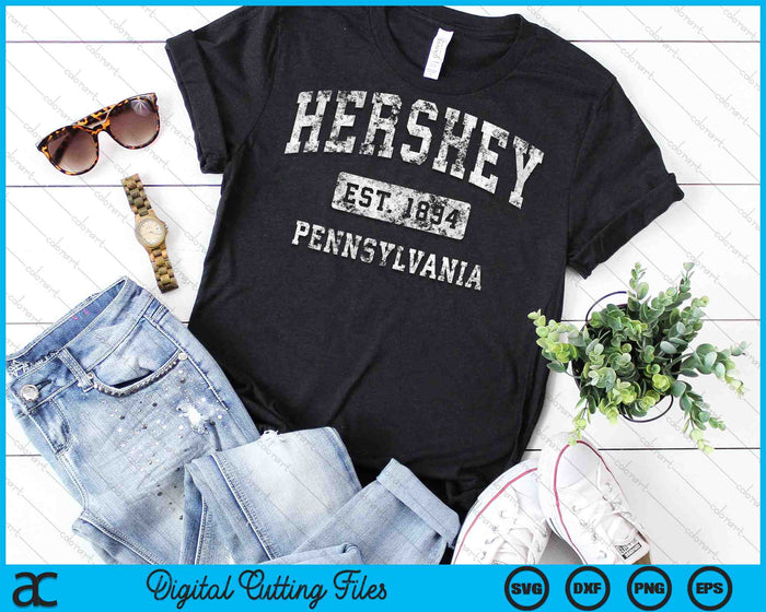 Hershey Pennsylvania PA Vintage Establecido Deportes SVG PNG Cortar archivos imprimibles