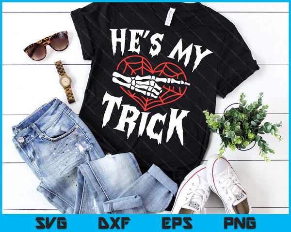 Hes My Treat Funny Halloween Matching Couple Costumes SVG PNG Digital Printable Files