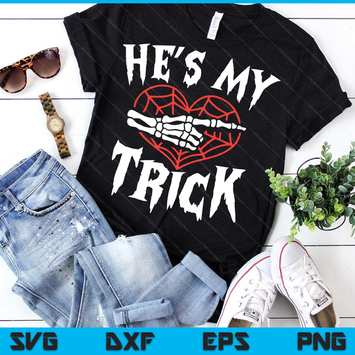 Hes My Treat Funny Halloween Matching Couple Costumes SVG PNG Digital Printable Files