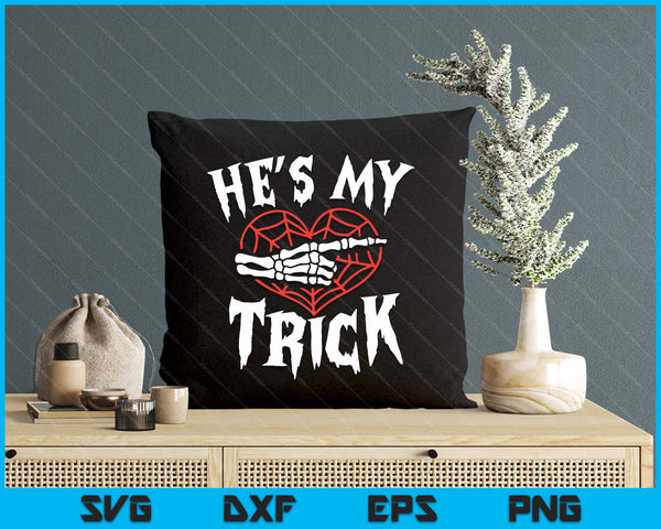 Hes My Treat Funny Halloween Matching Couple Costumes SVG PNG Digital Printable Files