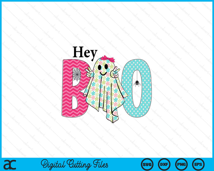 Hey Boo Funny Halloween Pun Ghost Spooky SVG PNG Digital Printable Files