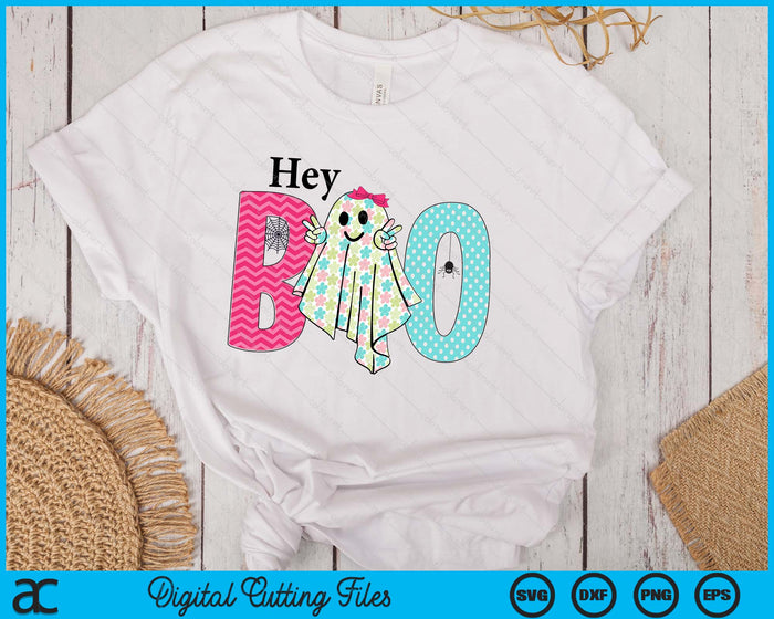 Hey Boo Funny Halloween Pun Ghost Spooky SVG PNG Digital Printable Files