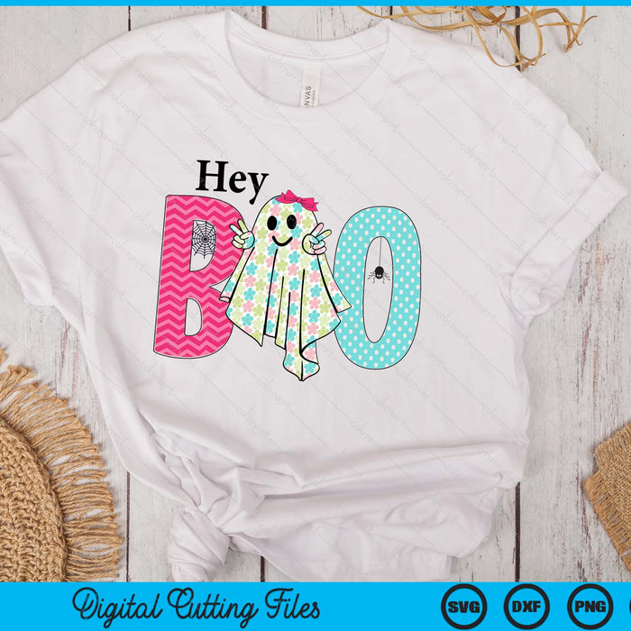 Hey Boo Funny Halloween Pun Ghost Spooky SVG PNG Digital Printable Files