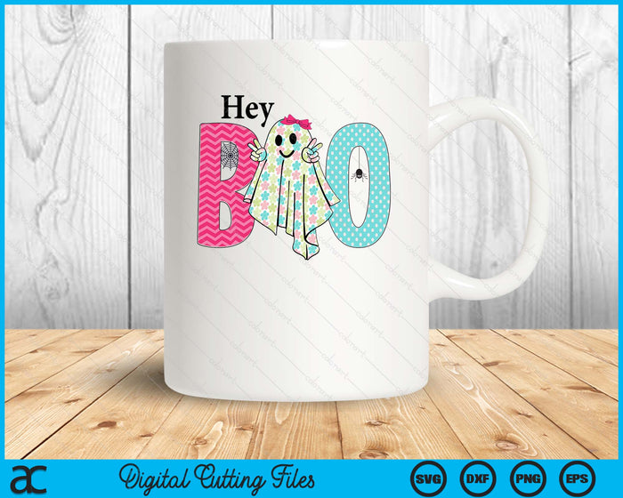 Hey Boo Funny Halloween Pun Ghost Spooky SVG PNG Digital Printable Files