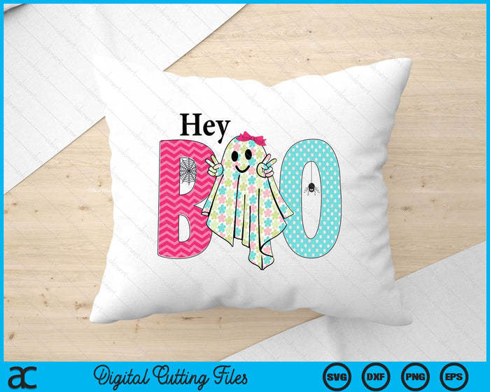 Hey Boo Funny Halloween Pun Ghost Spooky SVG PNG Digital Printable Files