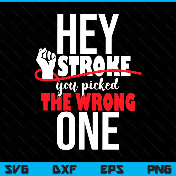 Hey stroke you picked the wrong one - red awareness ribbon SVG cut file