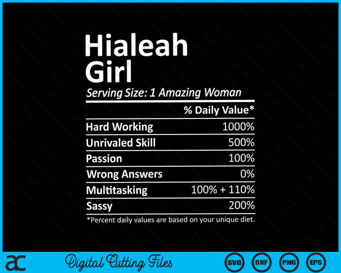 Hialeah Girl FL Florida Funny City Home Roots SVG PNG Cortando archivos imprimibles