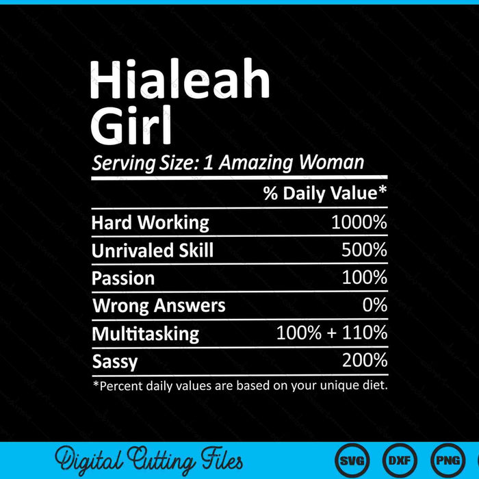 Hialeah Girl FL Florida Funny City Home Roots SVG PNG Cortando archivos imprimibles