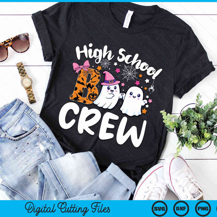 High School Boo Crew High School Halloween Costume SVG PNG Digital Cutting File