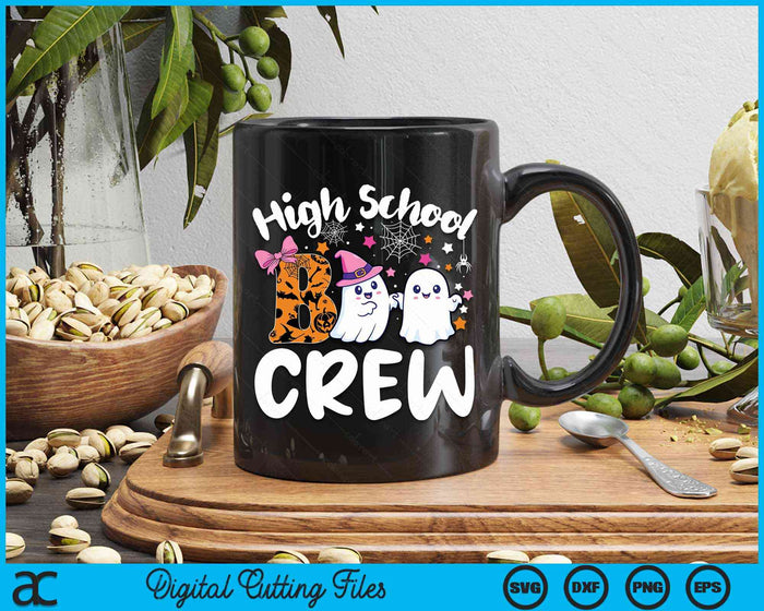 High School Boo Crew High School Halloween Costume SVG PNG Digital Cutting File