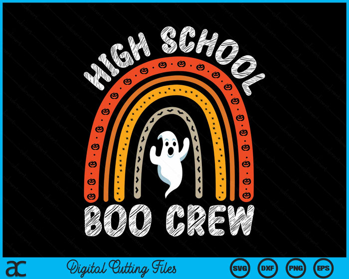 High School Boo Crew Teacher Student Halloween Costume SVG PNG Digital Cutting File