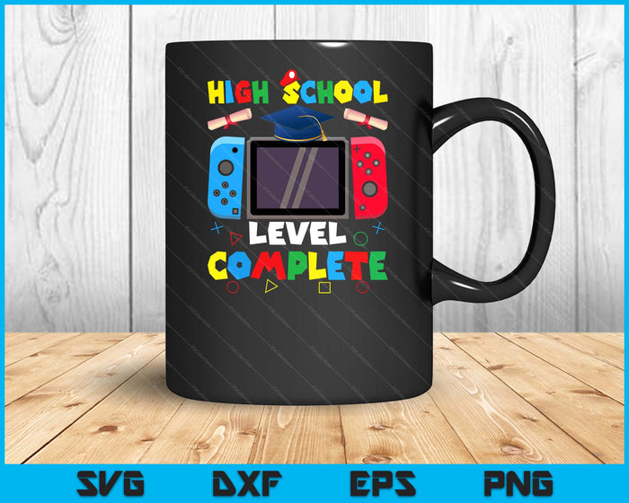 High School Level Complete Graduation Class 2024 Boys Gamer SVG PNG Digital Cutting Files