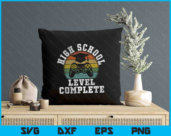 High school Level Complete Third Grade Graduation Video Gamer SVG PNG Digital Printable Files