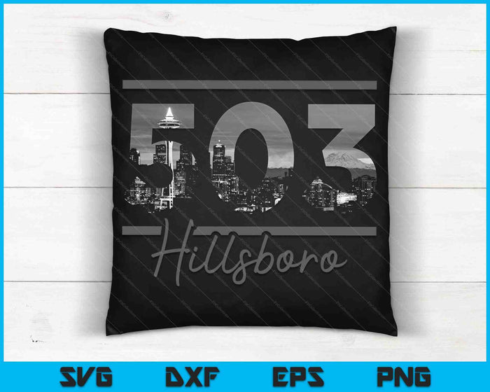 Hillsboro 503 Area Code Skyline Oregon Vintage SVG PNG Files ...
